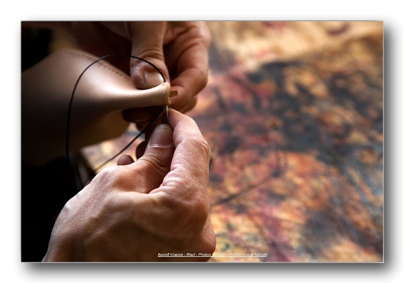 fabrication d'un fourreau de couteau couture